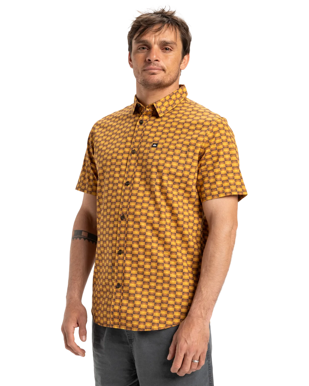 Apero Organic Classic Shirt in Bran Florever