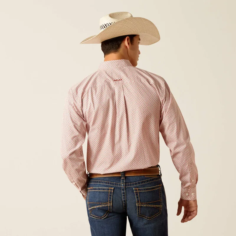 Ariat Wrinkle Free Izaiah Fitted Shirt in Tabasco Red