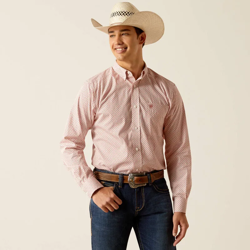 Ariat Wrinkle Free Izaiah Fitted Shirt in Tabasco Red