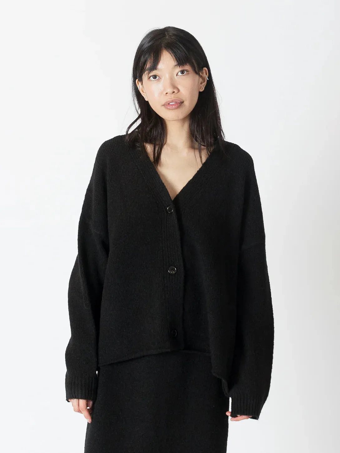 ASHER ECO OVERSIZED CARDIGAN | BLACK