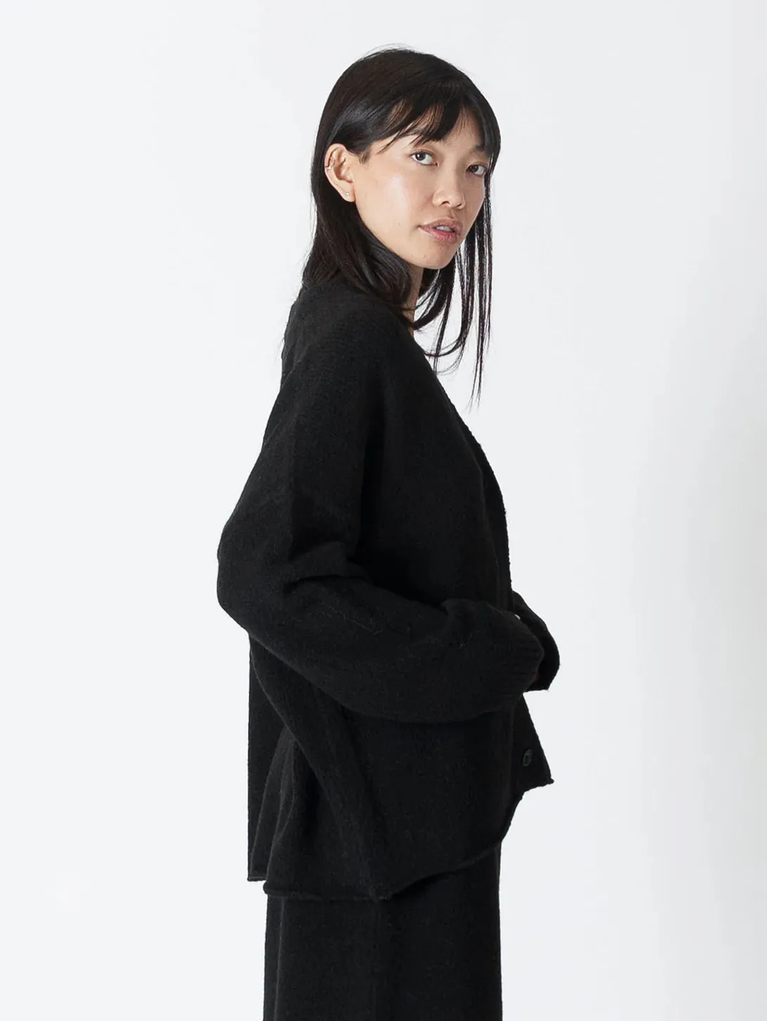 ASHER ECO OVERSIZED CARDIGAN | BLACK