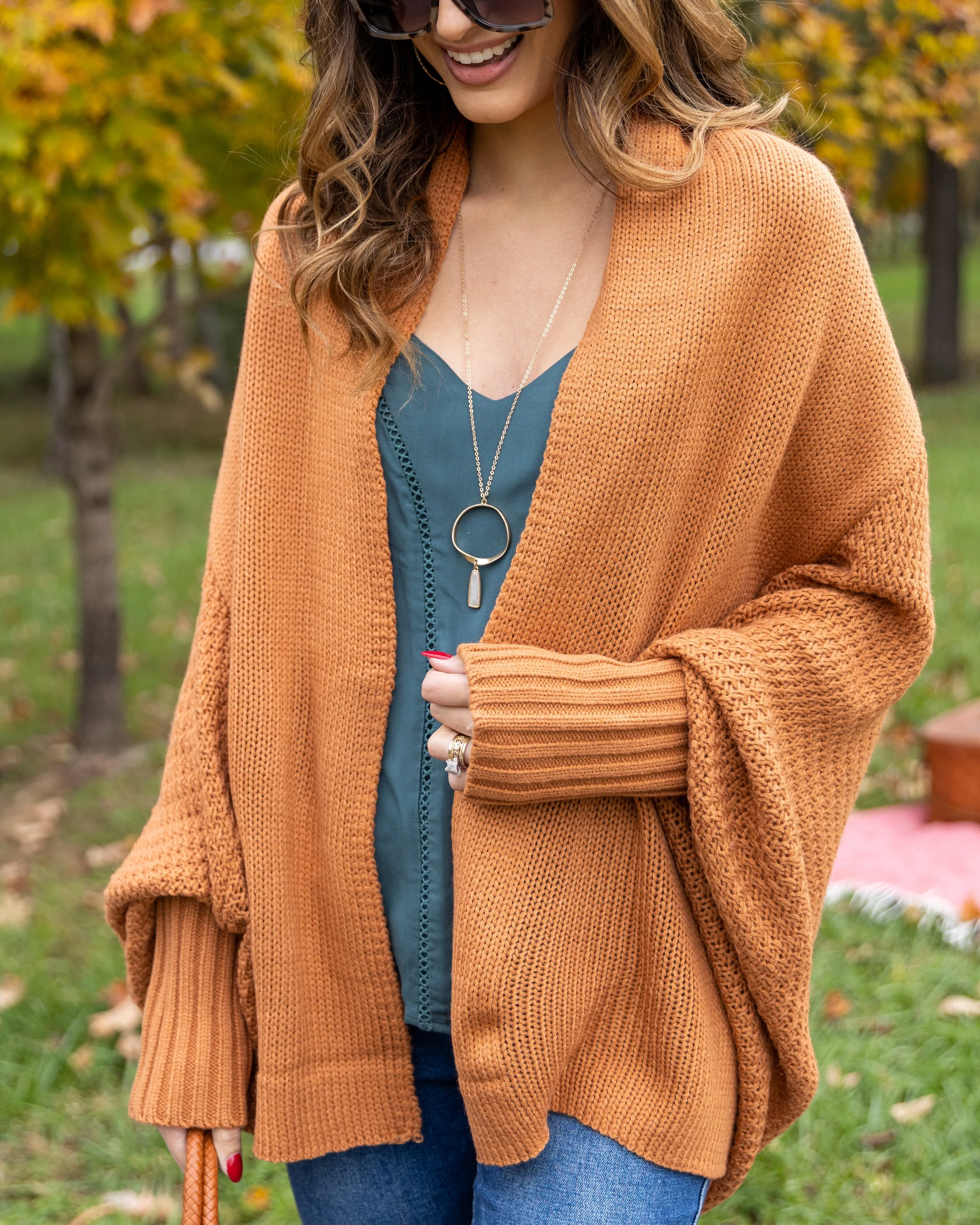 Aspen Cocoon Cardigan - Camel