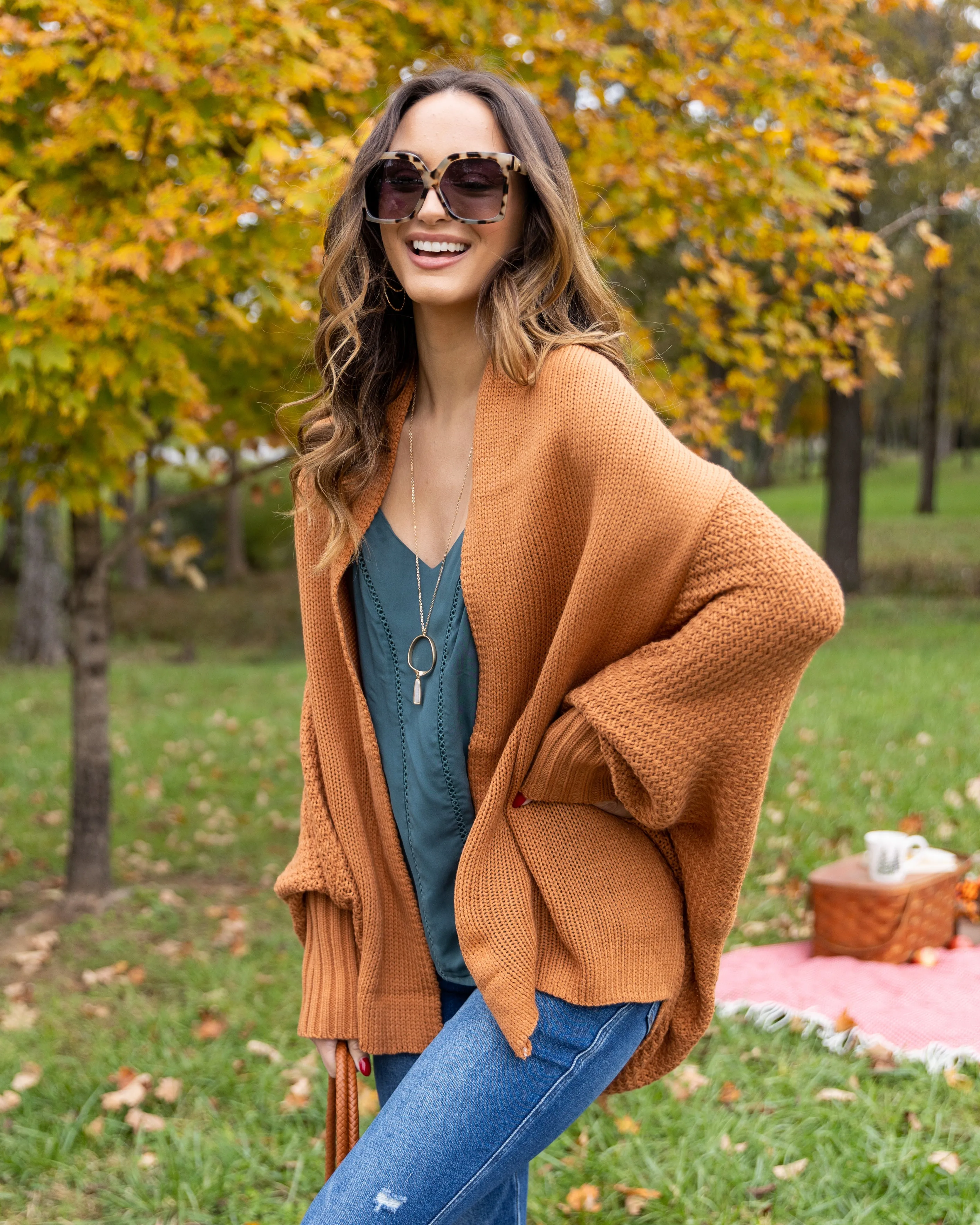 Aspen Cocoon Cardigan - Camel