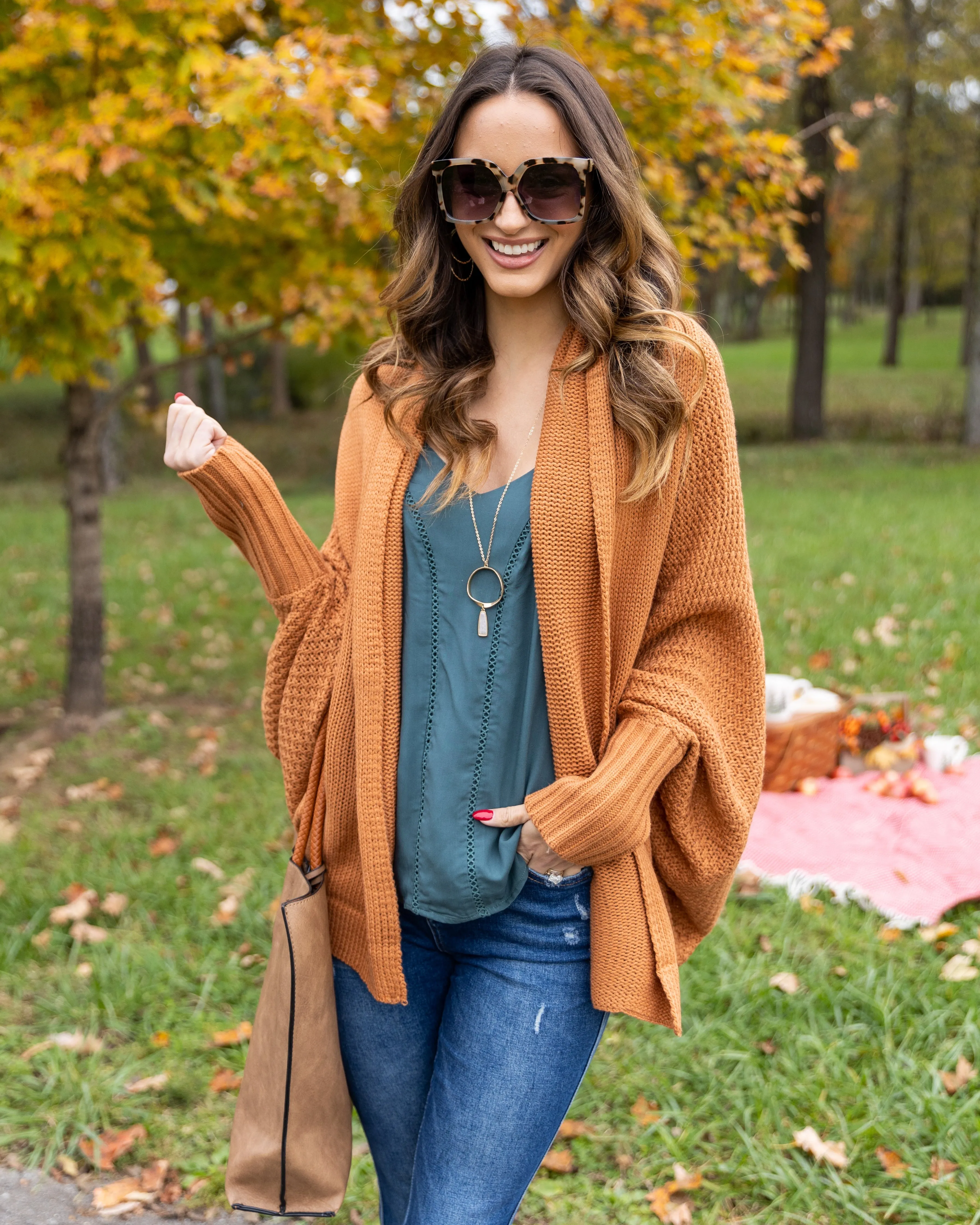 Aspen Cocoon Cardigan - Camel