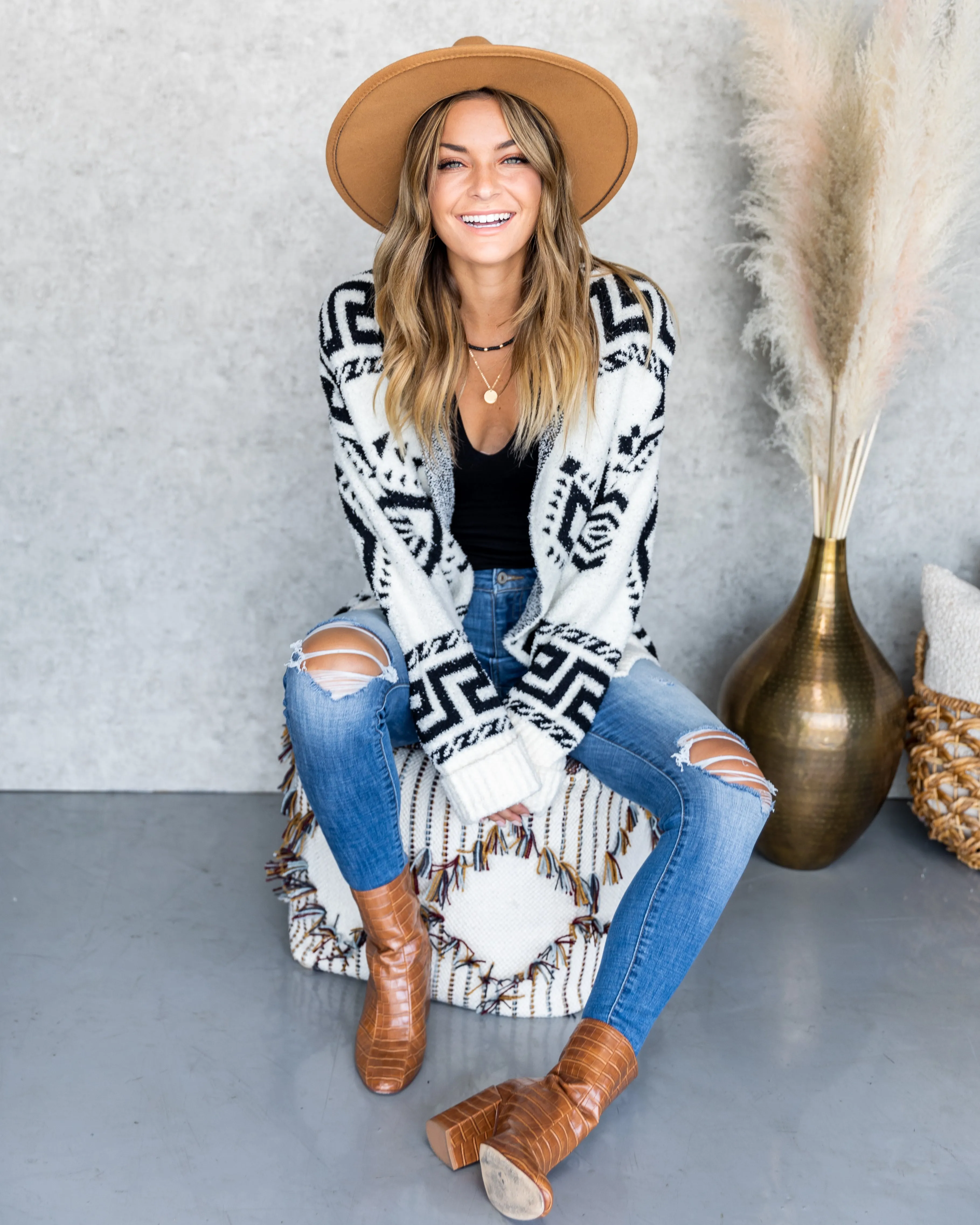 Aurora Aztec Print Cardigan