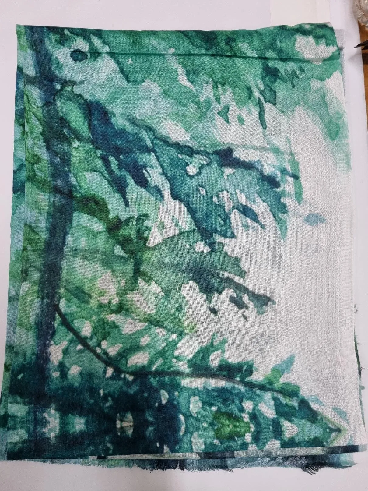 Australian Aqua Watercolour 100% Cotton Scarf