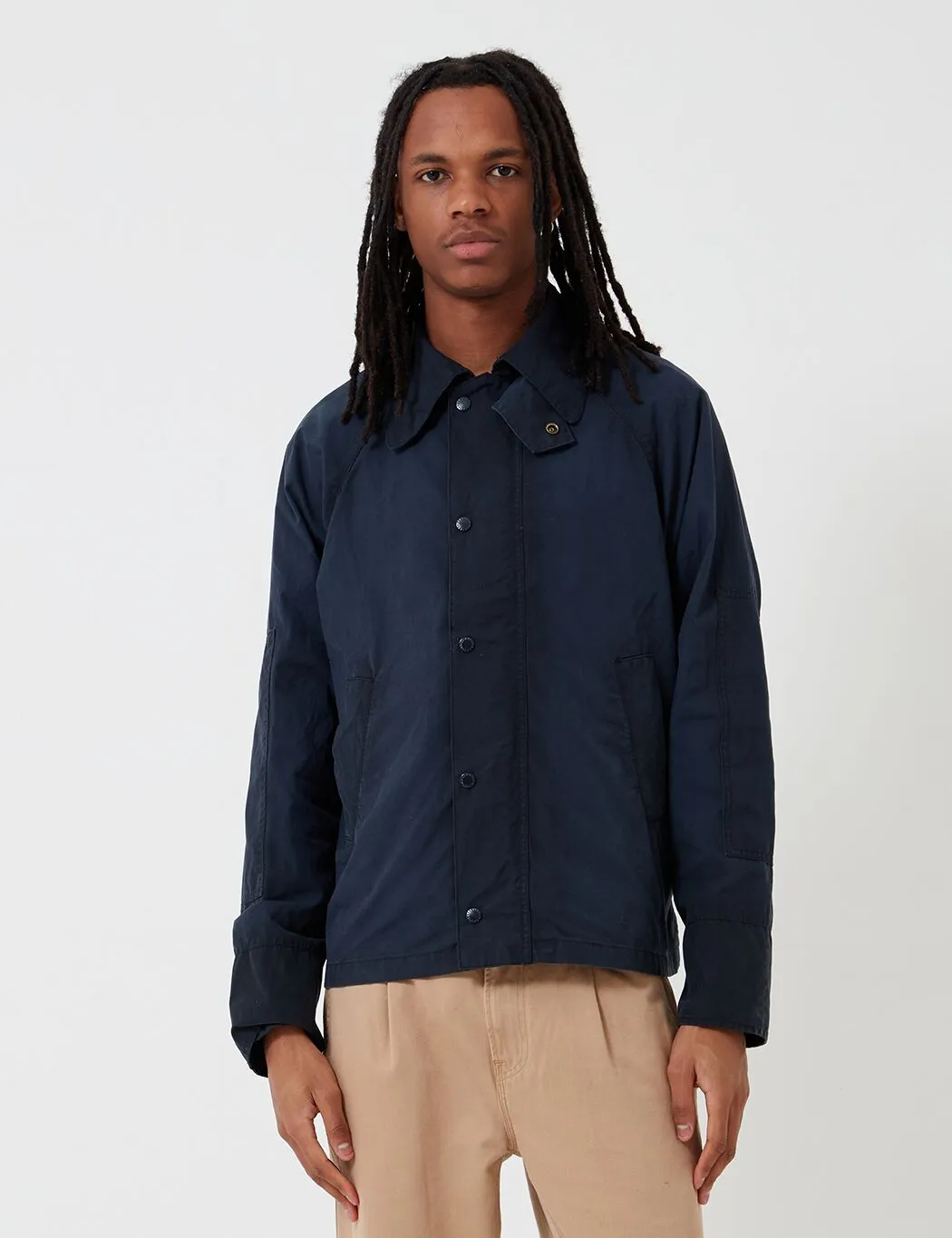 Barbour x Engineered Garments Washed Graham Casual Jacket - Navy Blue