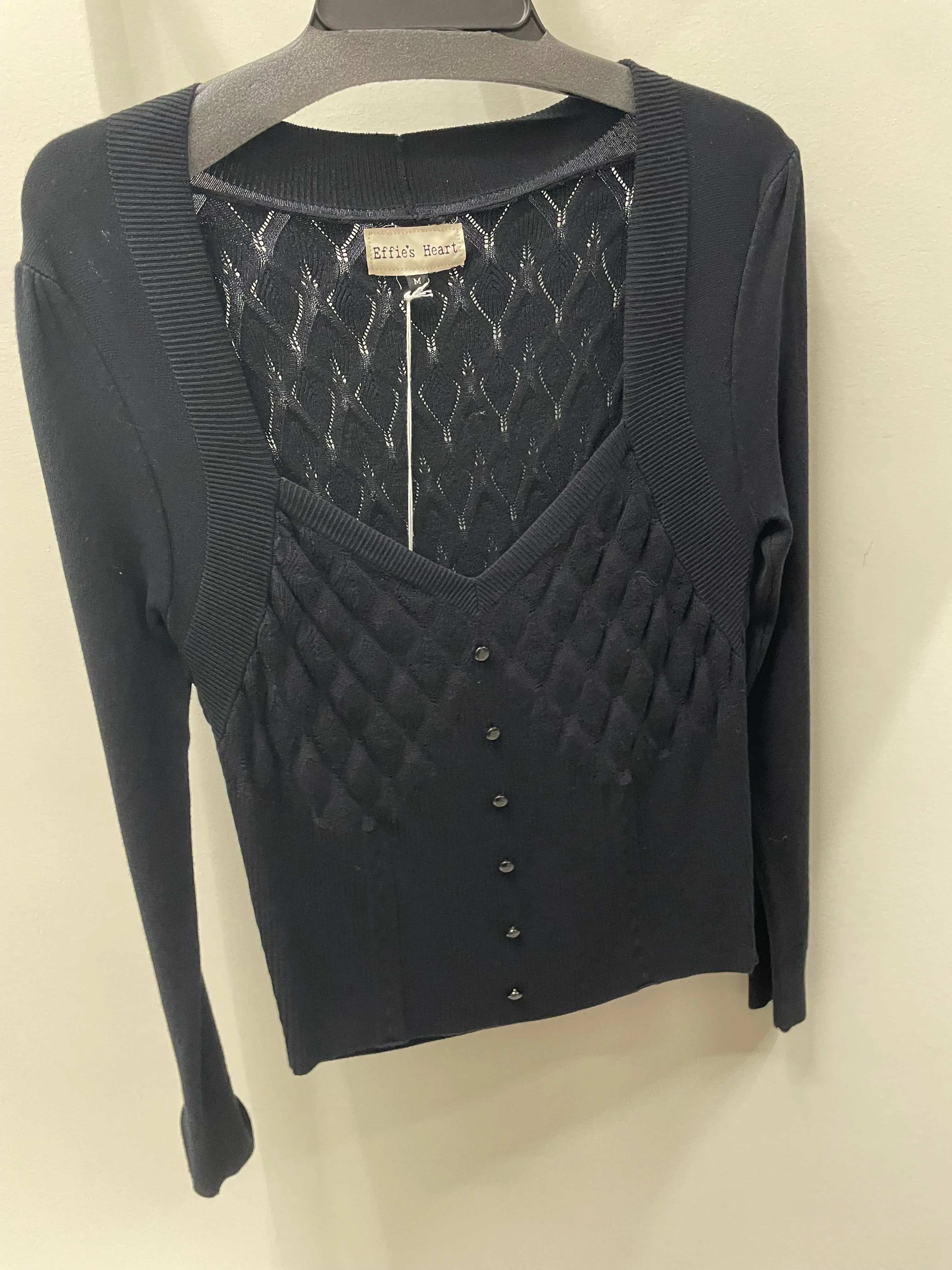 Beguile Pullover Sweater in Black by Effie's Heart