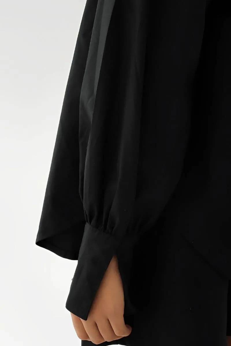 BLACK GIOIA BOYFRIEND BLOUSE