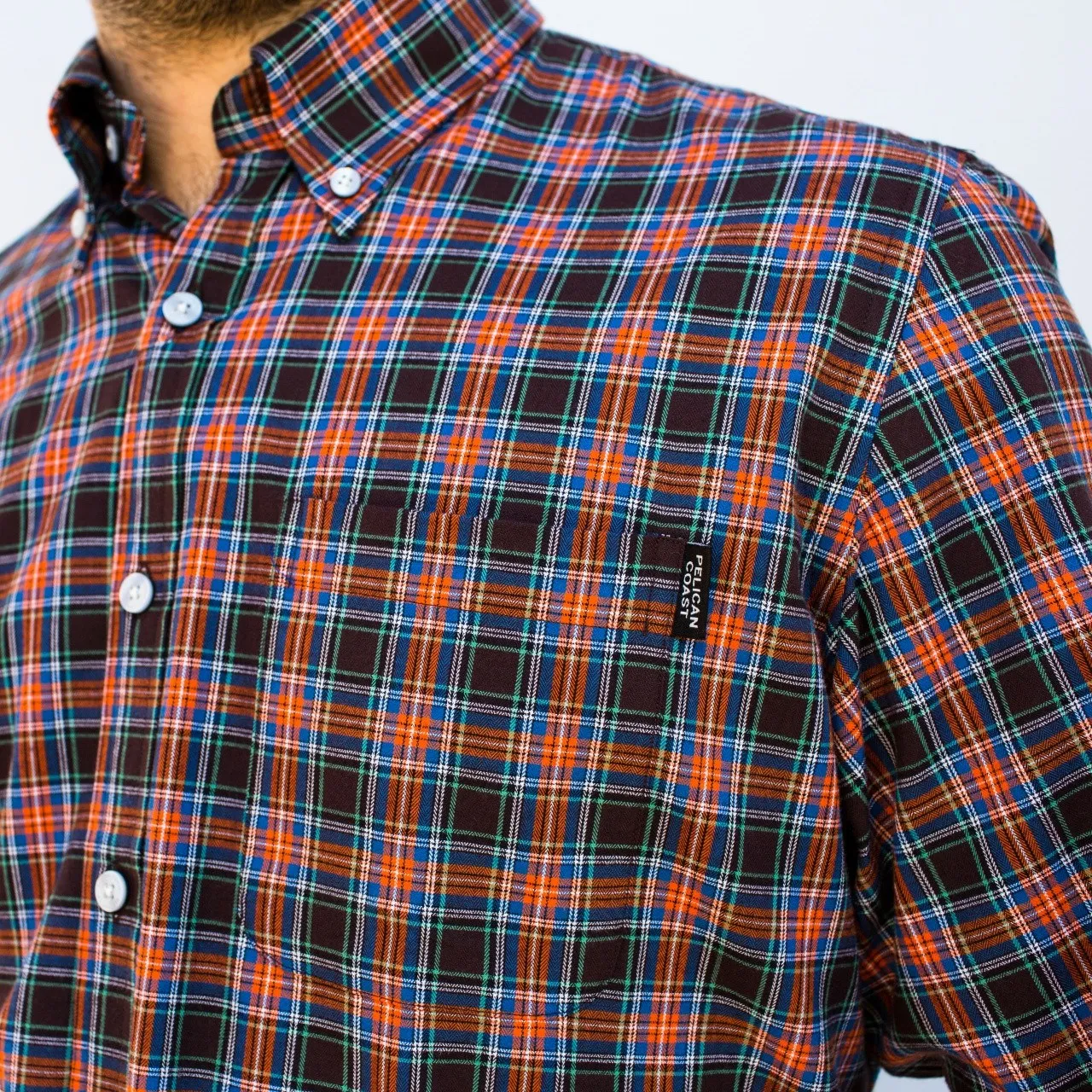 Block Island Flannel - Lightweight Brown Tartan