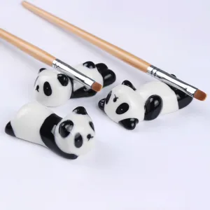 Born Pretty - Brush Pen Rack Ceramic Stand Holder Cute Panda Random Pattern #38590