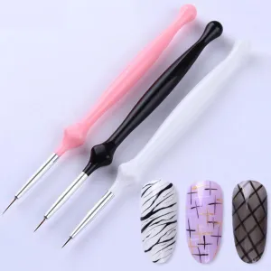 Born Pretty - Nail Liner Brush Set 3 Pcs #40899