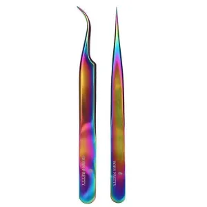 Born Pretty - Rainbow Tweezers Set of 2 #38328-1 & #38328-2