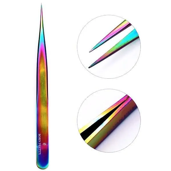 Born Pretty - Rainbow Tweezers Set of 2 #38328-1 & #38328-2