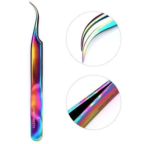 Born Pretty - Rainbow Tweezers Set of 2 #38328-1 & #38328-2