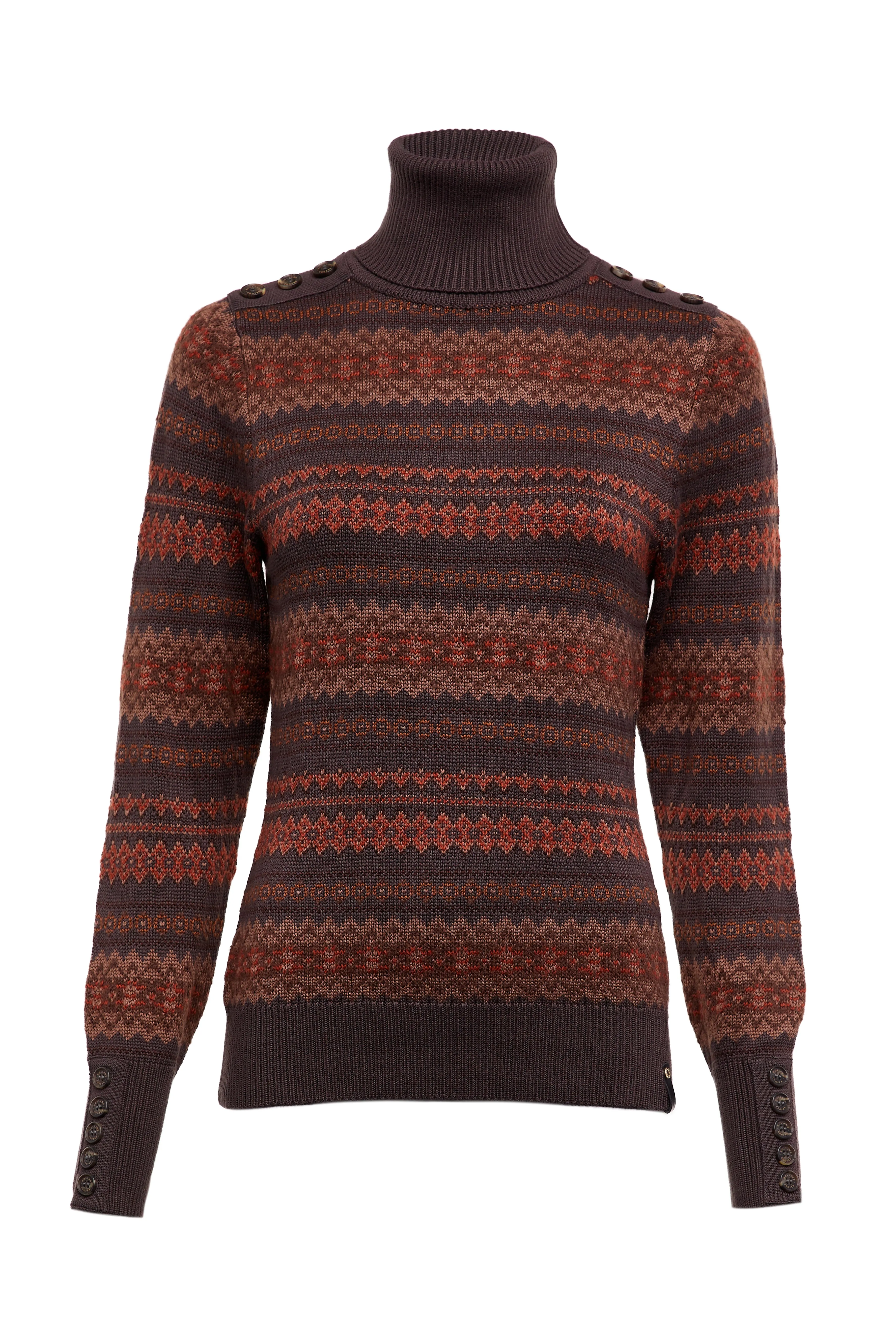 Bredon Roll Neck Knit (Chocolate)