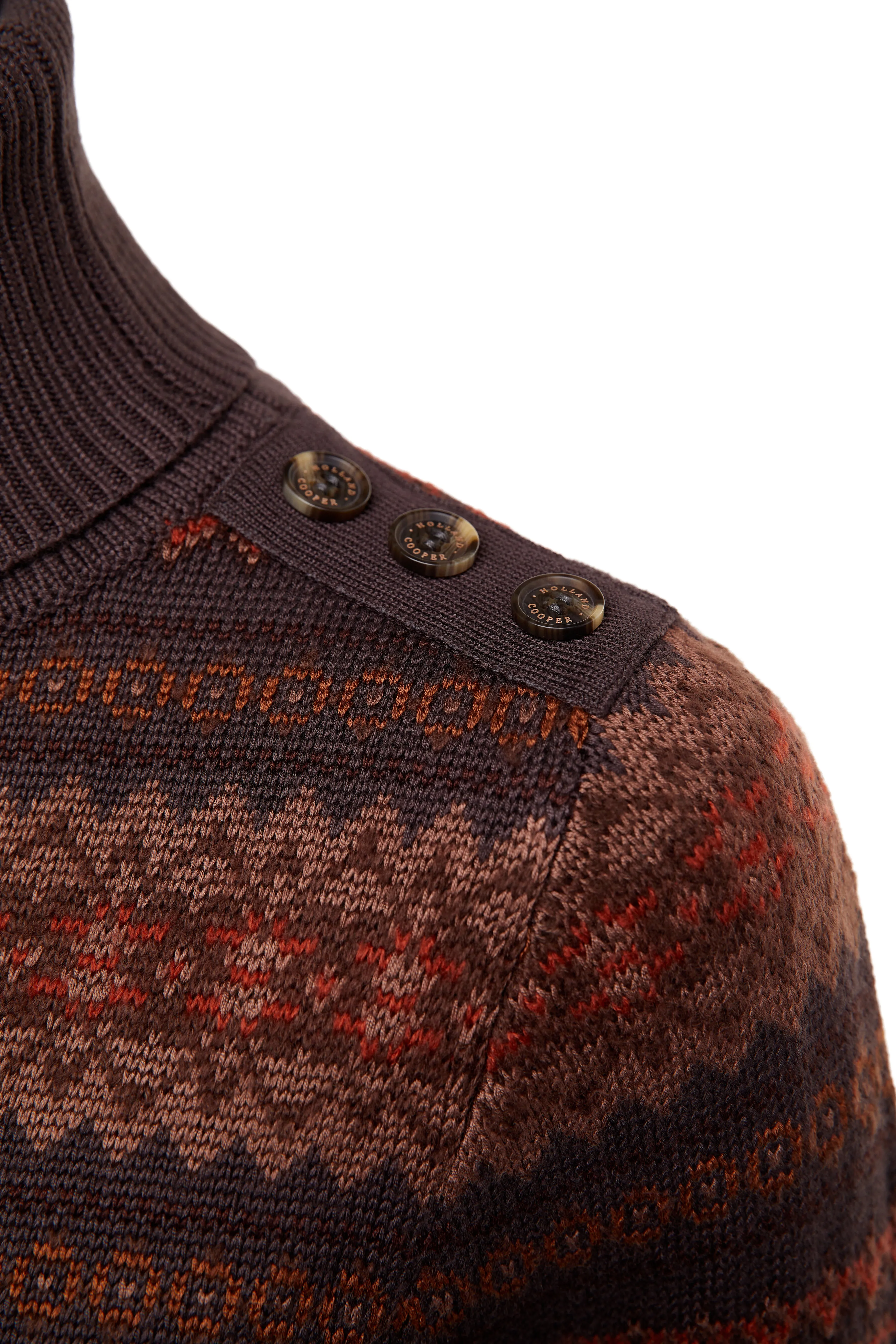 Bredon Roll Neck Knit (Chocolate)