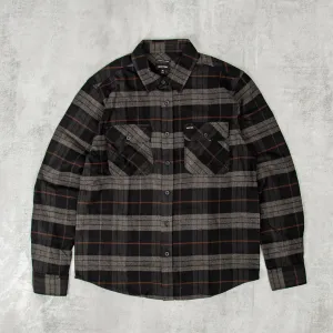 Brixton Bowery L/S Flannel Shirt - Black / Charcoal