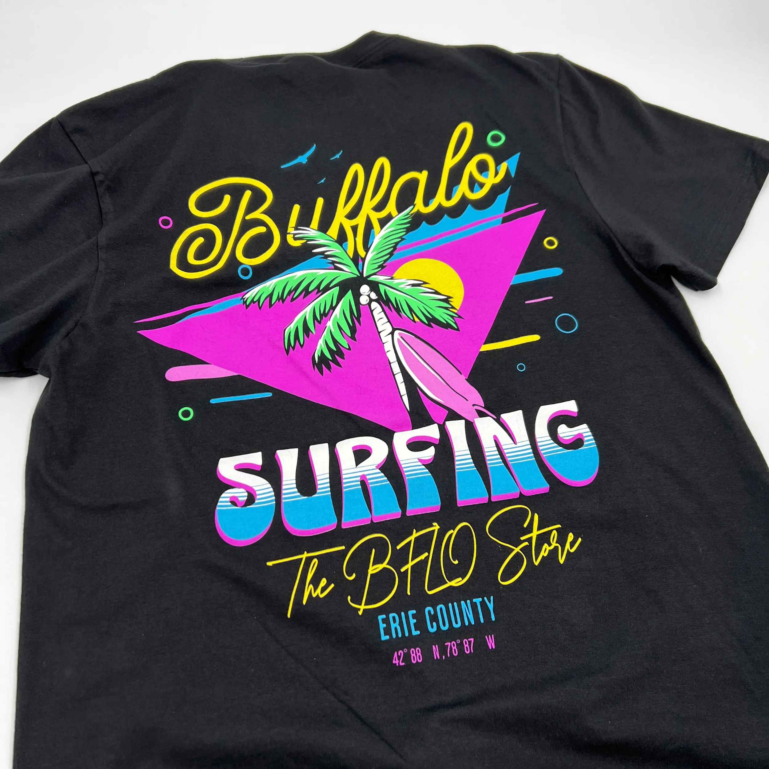 Buffalo Surfing Black Short Sleeve Shirt