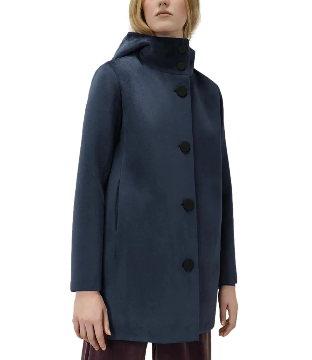 Cappotto blue velvet neo parka wom