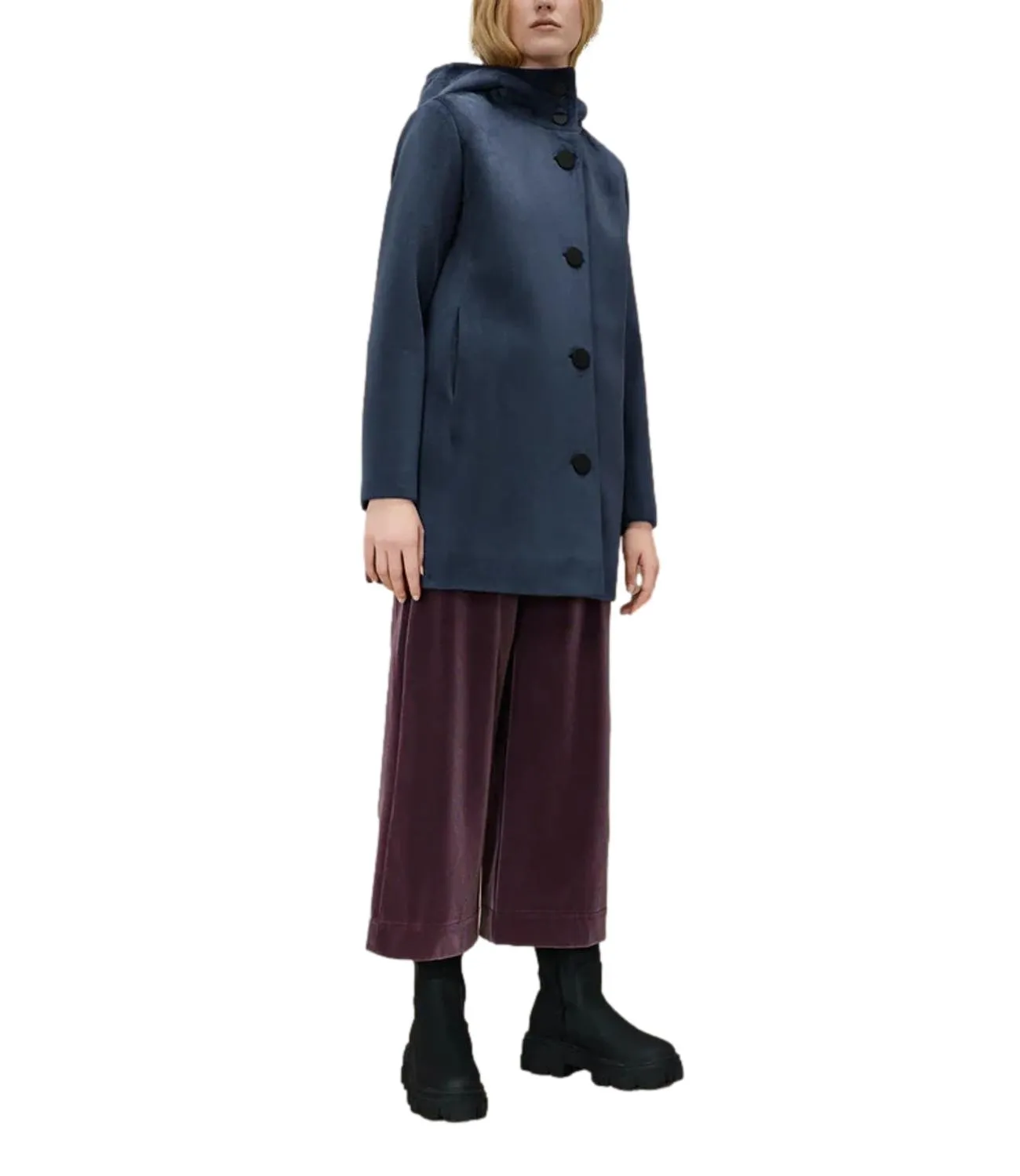 Cappotto blue velvet neo parka wom