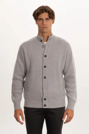 Cardigan maglia inglese 100% cashmere con bottoni