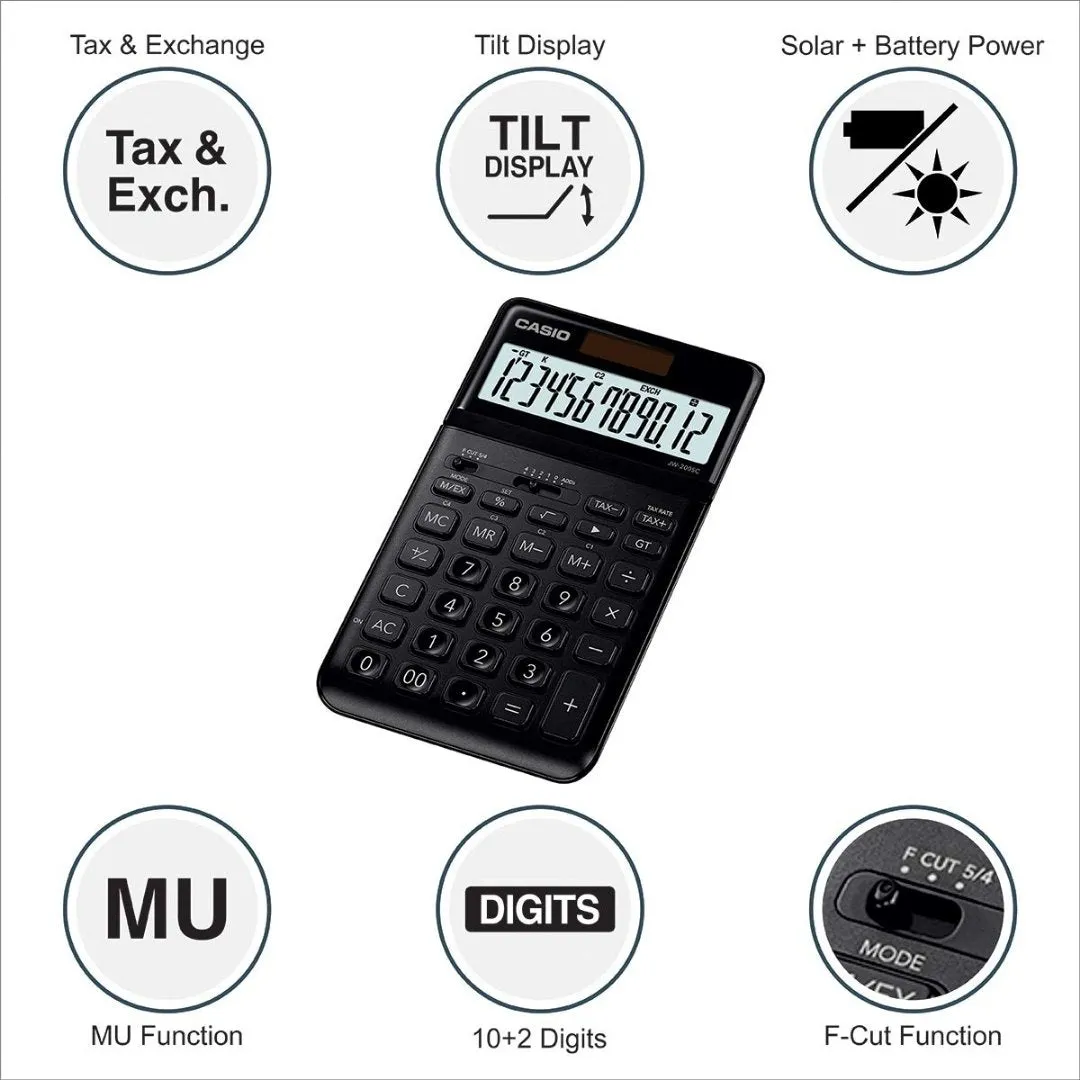 Casio Premium Elegant Black Calculator