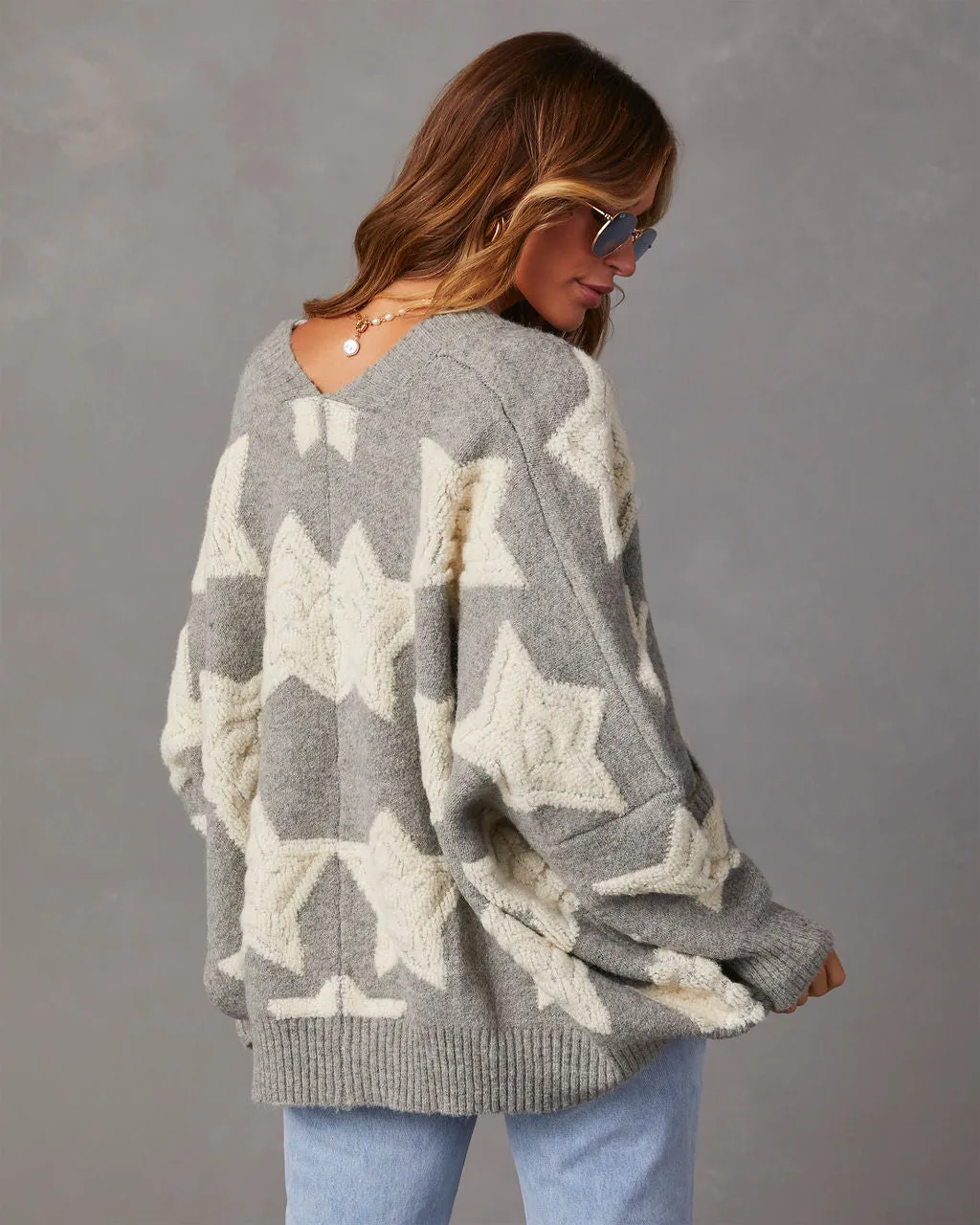 Chasing The Stars Pocketed Oversized Cardigan