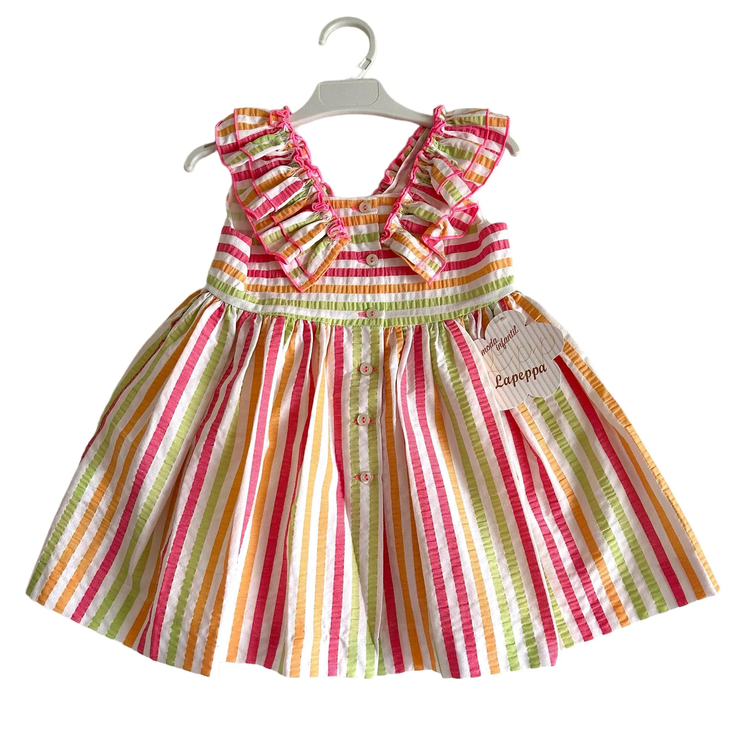 CLEARANCE SALE - La Peppa SS24 - Girls Candy Stripe Summer Dress