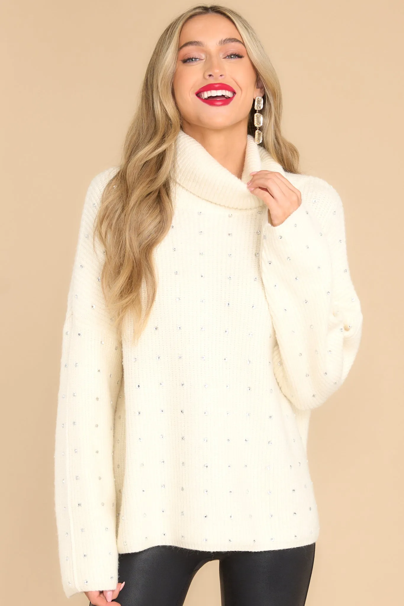 Cold Night Dreams Ivory Sweater