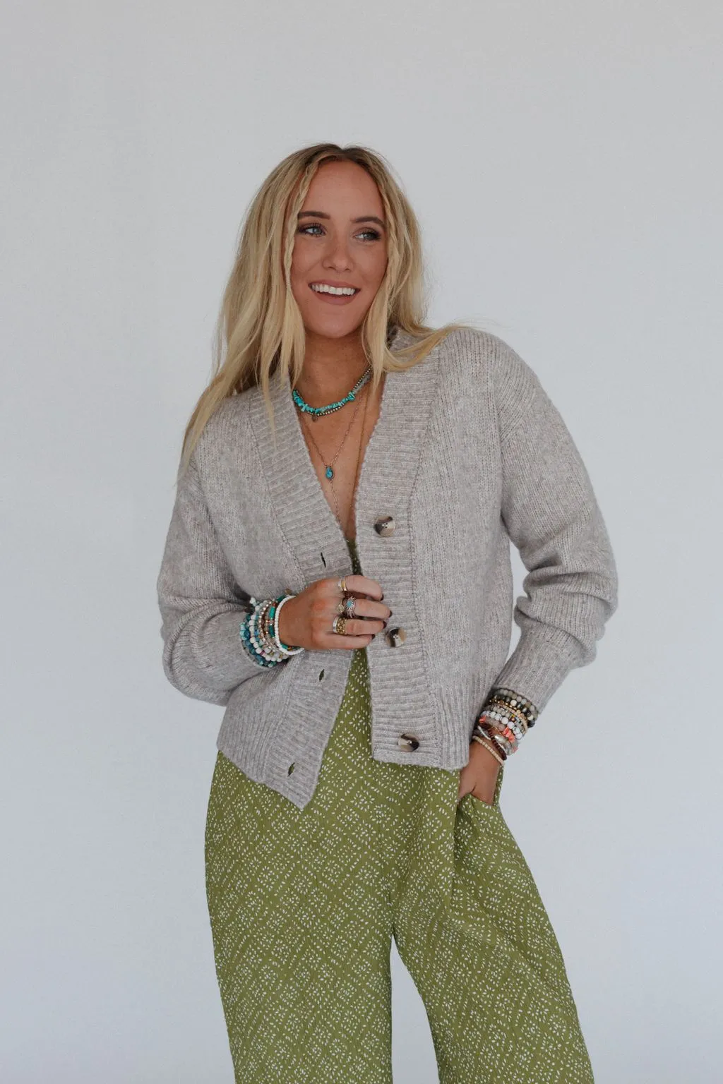 Cuddle Time Button Up Cardigan - Mocha