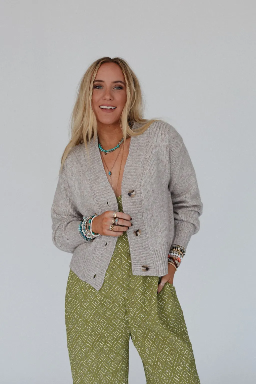 Cuddle Time Button Up Cardigan - Mocha