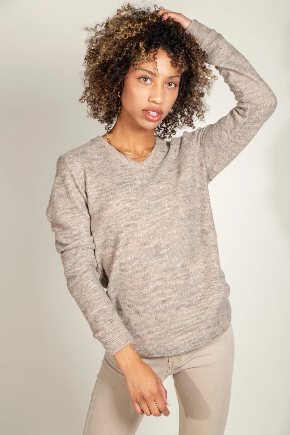 Danielle Soft Knit V-Neck Sweater