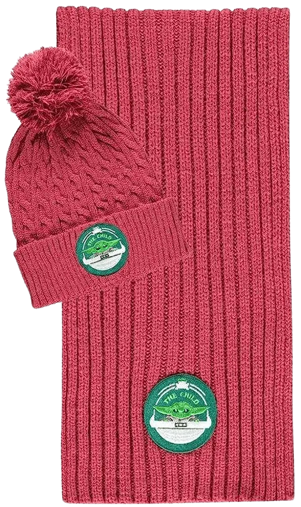 Difuzed - Star Wars - The Mandalorian Pink Beanie & Scarf Gift Set