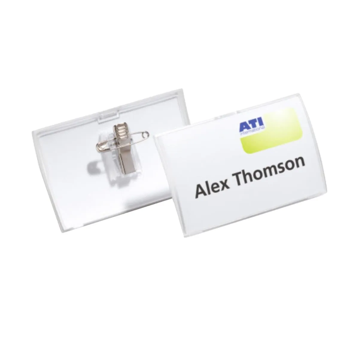 Durable CLICK FOLD Name Badge with combi clip, 90 x 54 mm