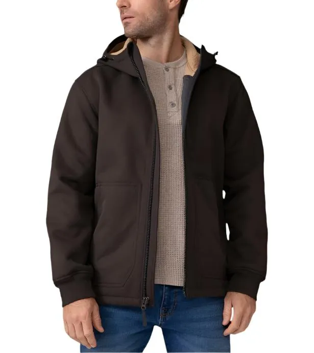 Free Country Mens Burly Canvas Soft Shell Fleece Lined Hooded Jacket