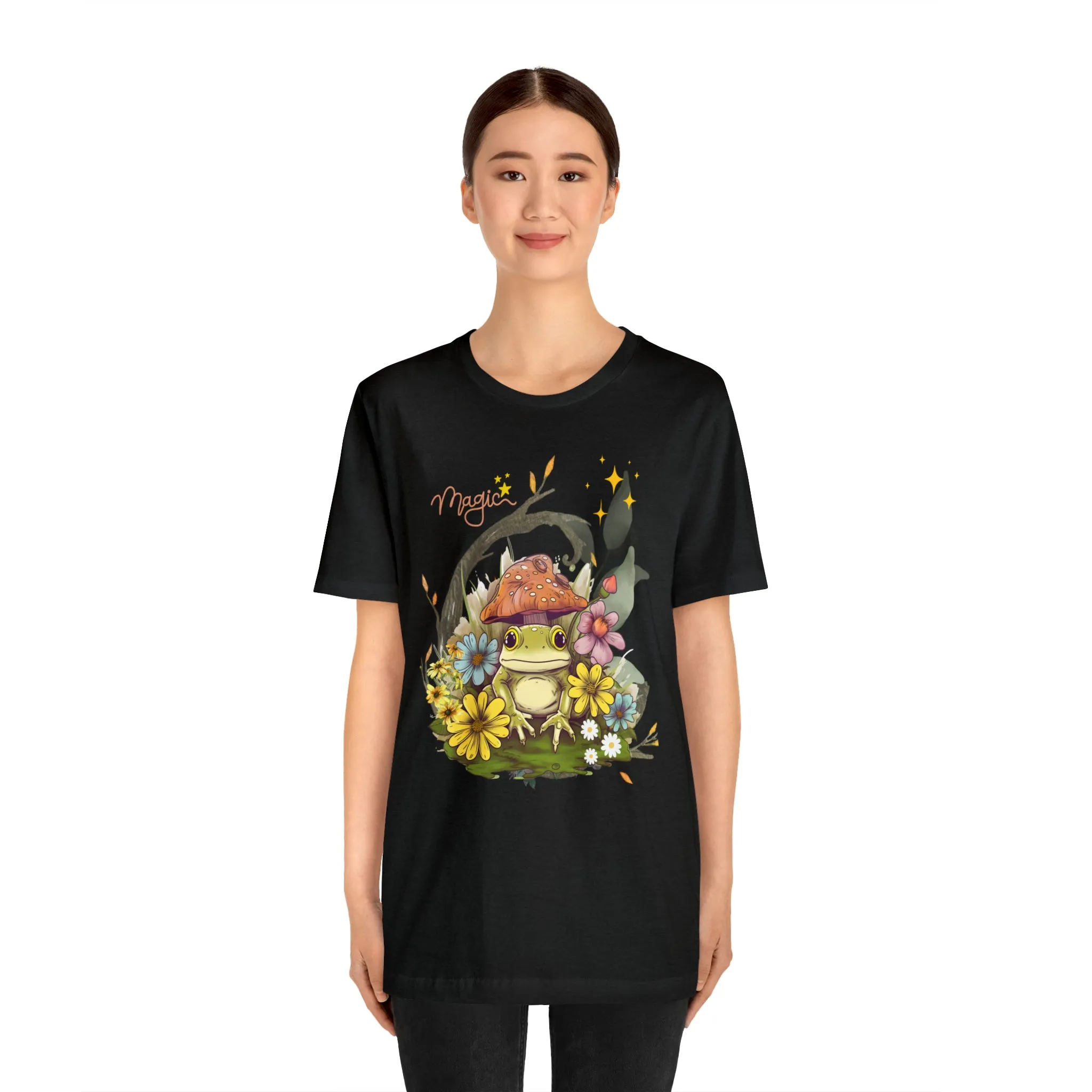 Frog magic kawaii cute Unisex Jersey Short Sleeve Tee