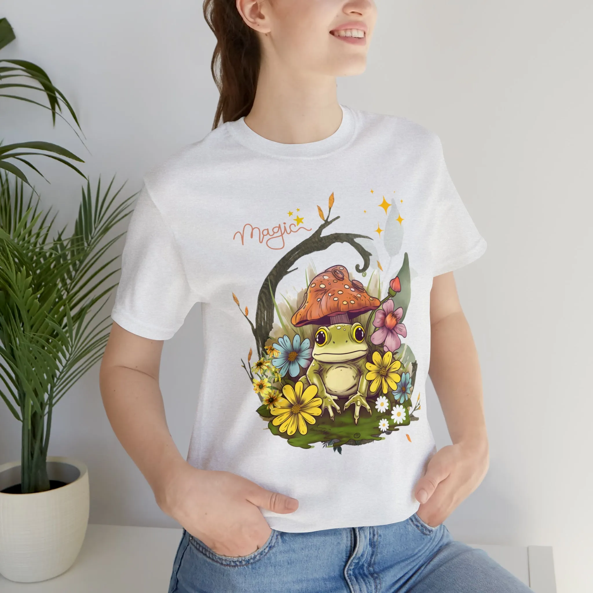 Frog magic kawaii cute Unisex Jersey Short Sleeve Tee