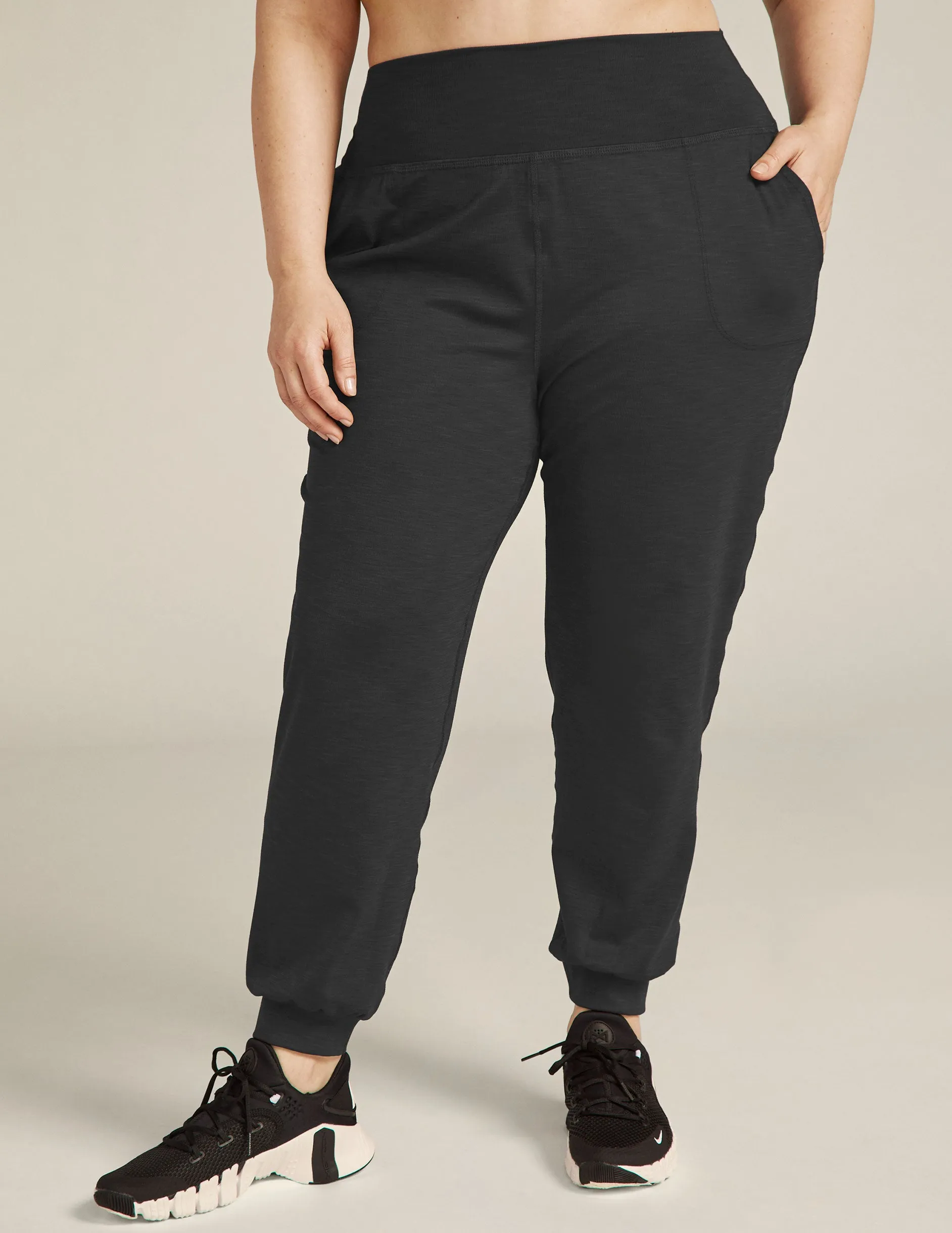 Heather Rib Midi Jogger