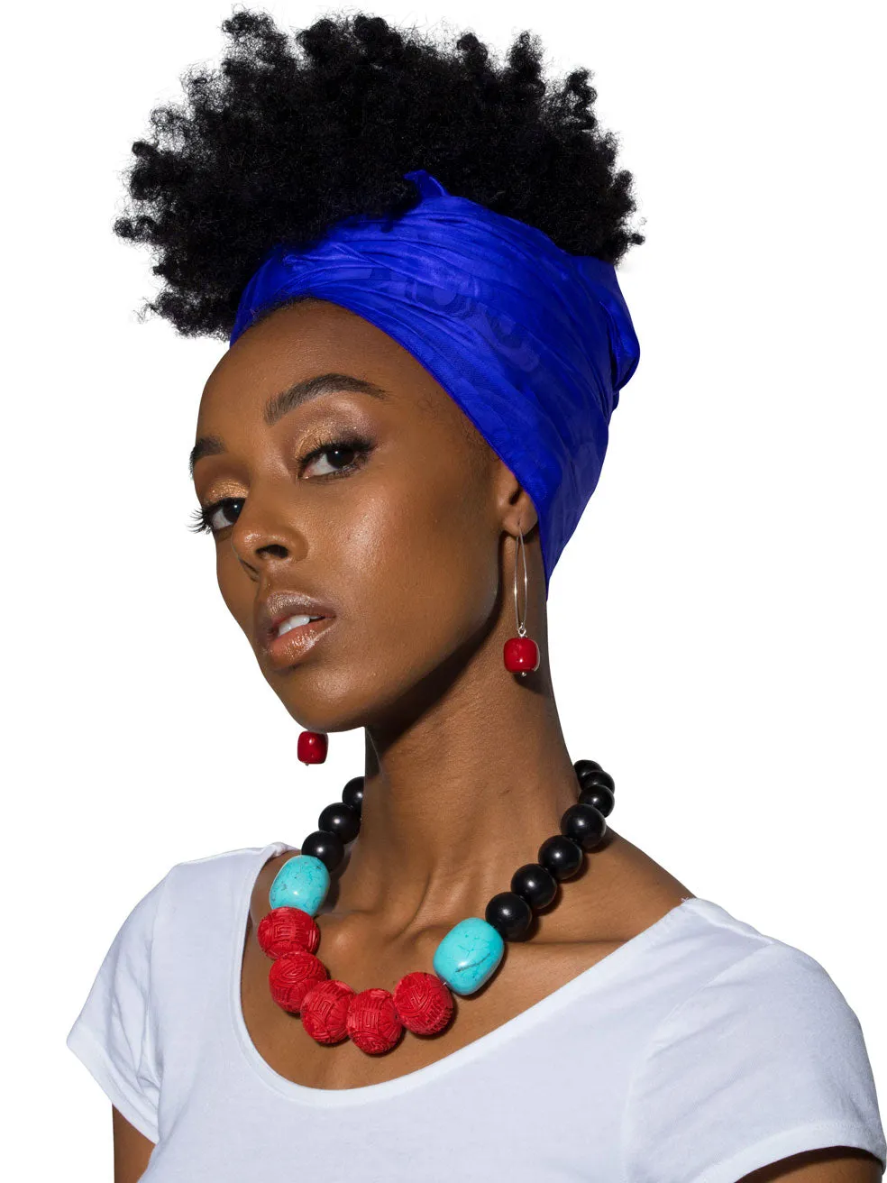 INAYA BLUE SCARF, HEADWRAP