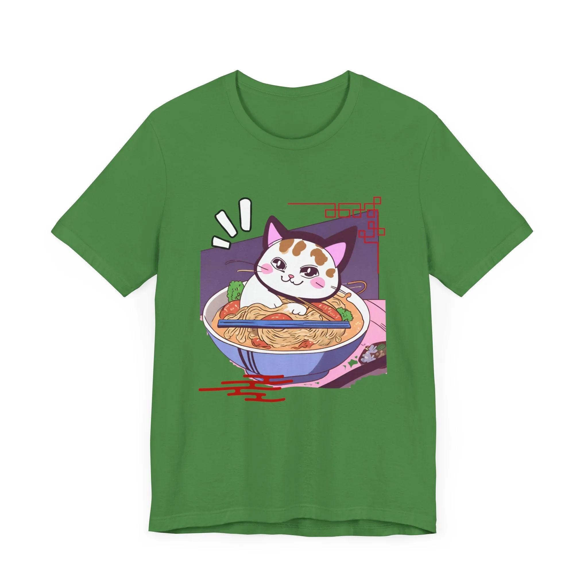 Kawaii cat with Ramen Unisex Jersey Short Sleeve Tee