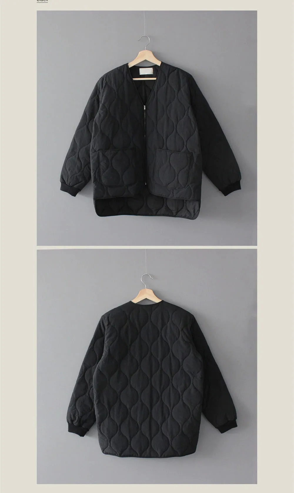 Loose Baseball Cotton-Padded Coat Bubble Solid Oversized Jacket