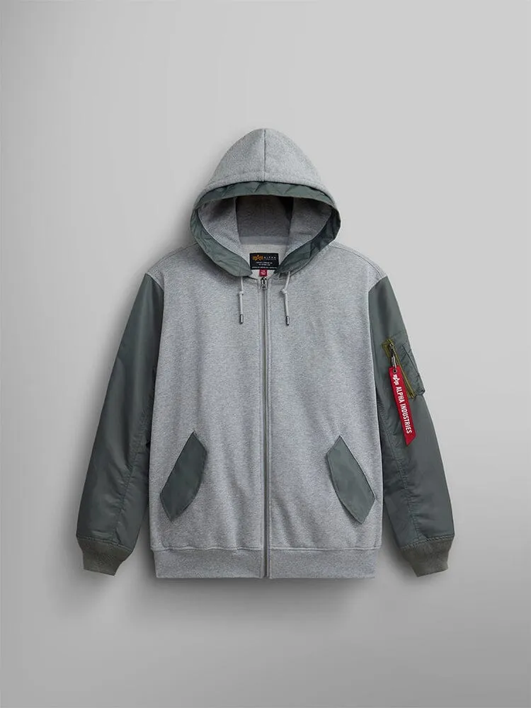 MA-1 ZIP UP HOODIE