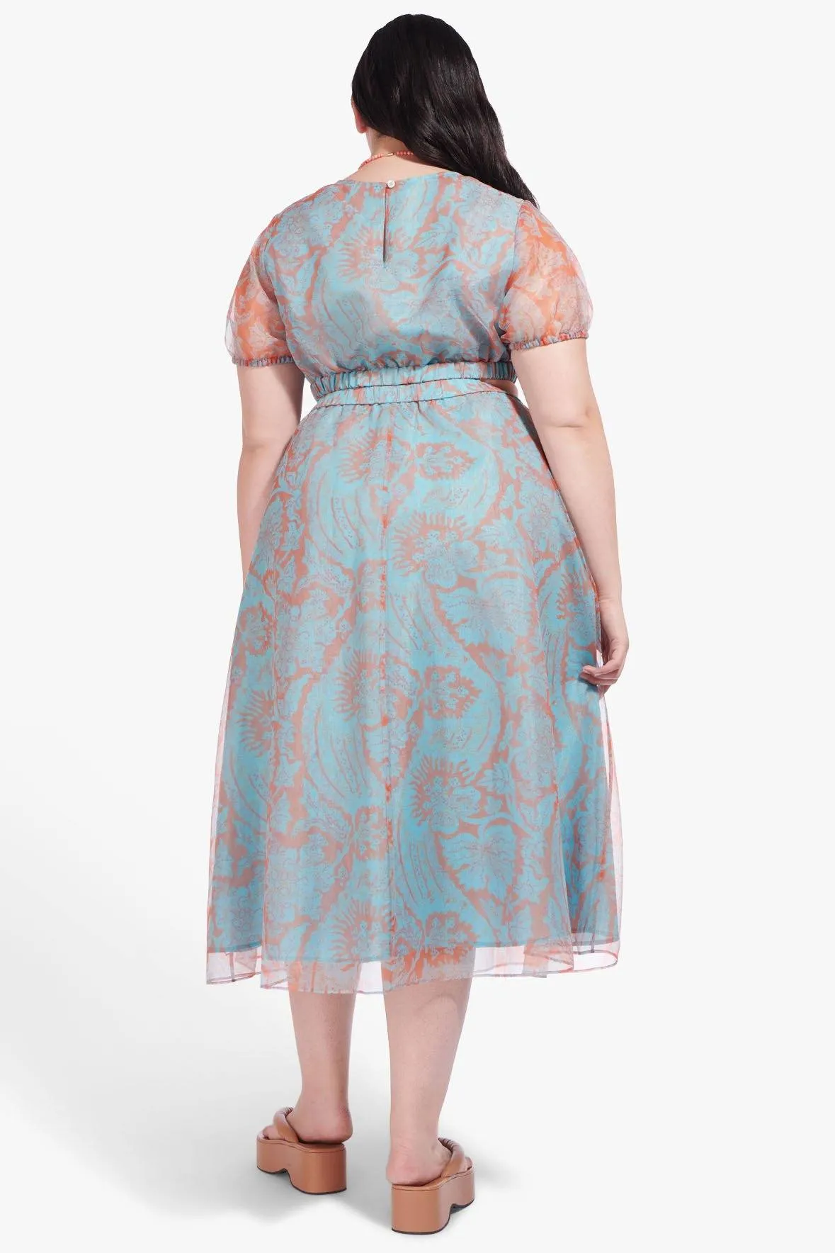 MATTIA SKIRT | FLORAL WAVE TURQUOISE  ES