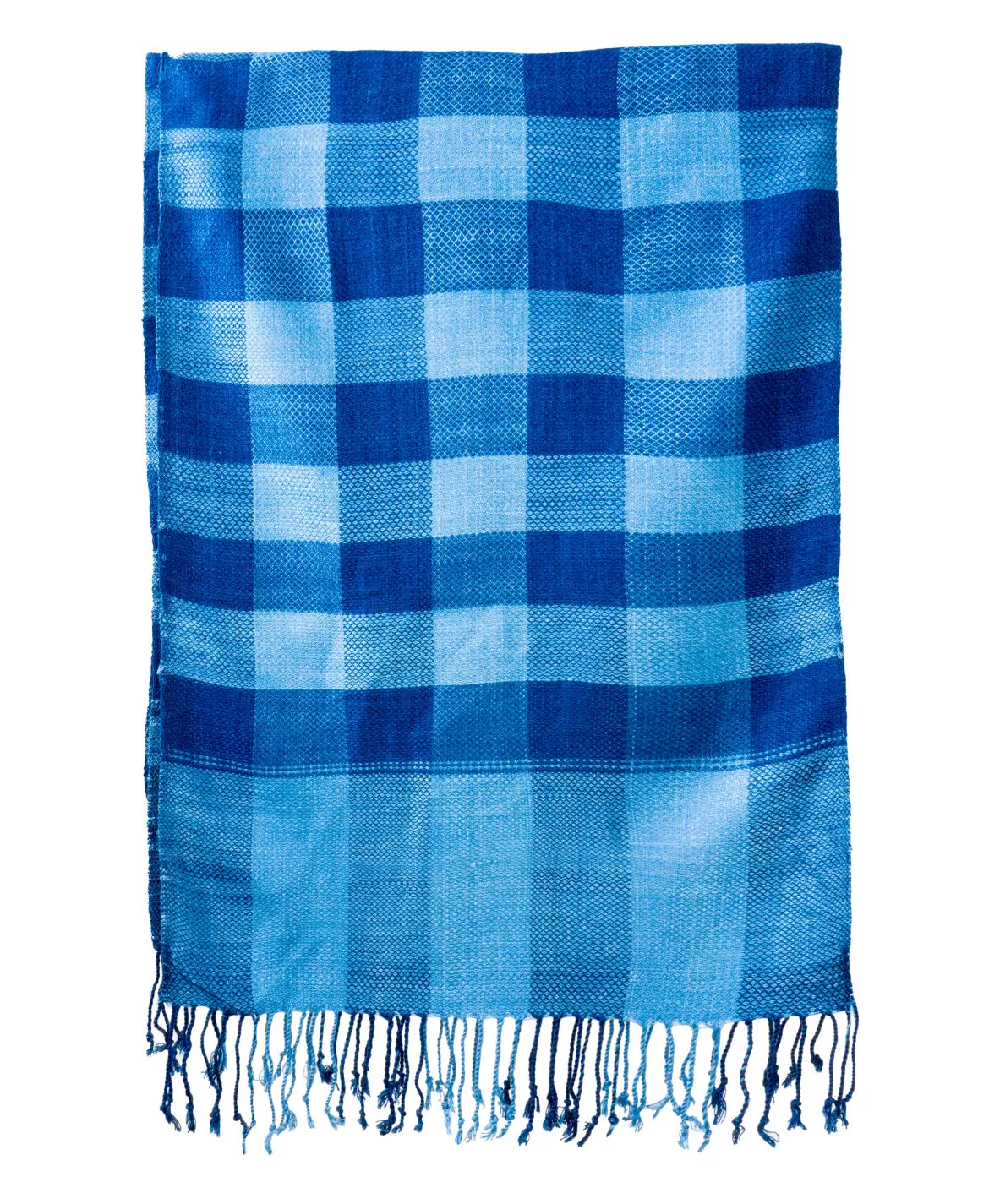 Natural Dyed Indigo Handwoven Cotton Scarf