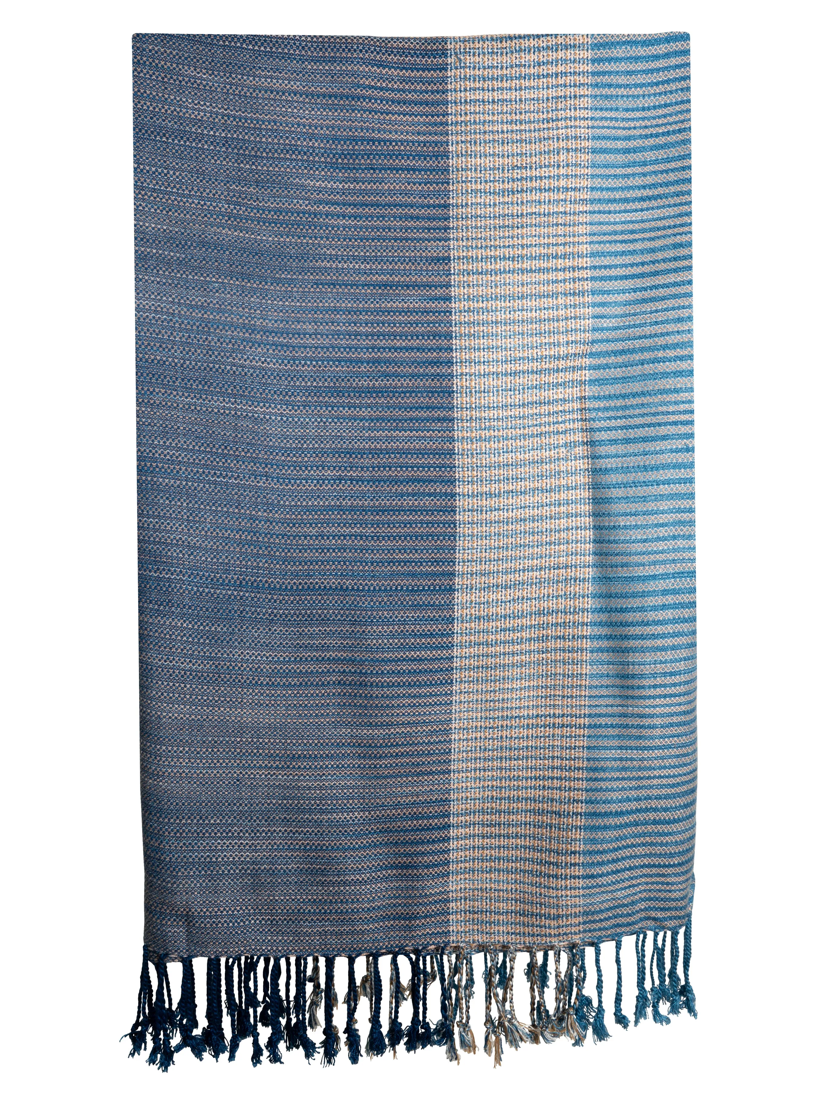 Natural Dyed Indigo Handwoven Cotton Scarf