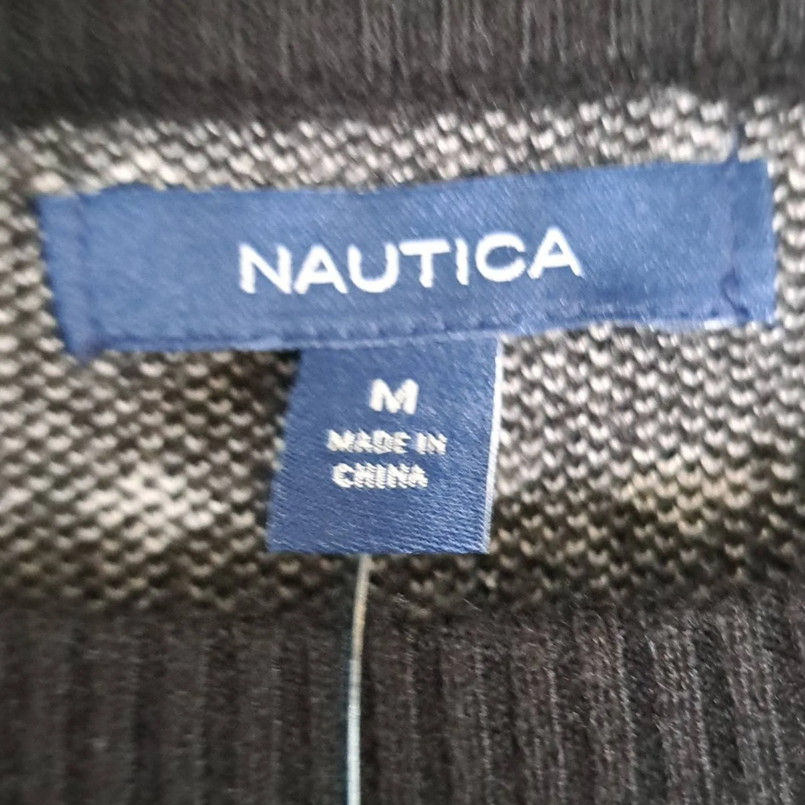 Nautica Dot Print Jacquard Sweater Medium