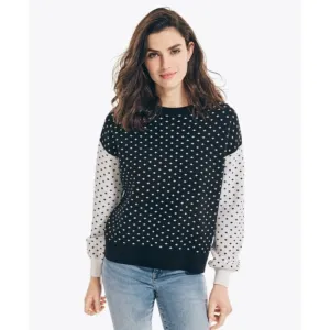 Nautica Dot Print Jacquard Sweater Medium