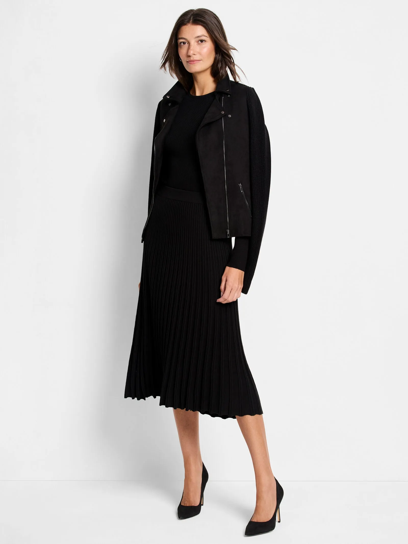 NIC ZOE Ribbed Sweater Skirt