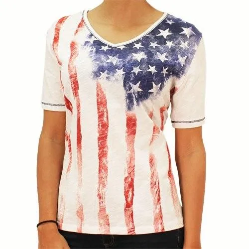 Old Glory V-Neck Tie Dye T-Shirt